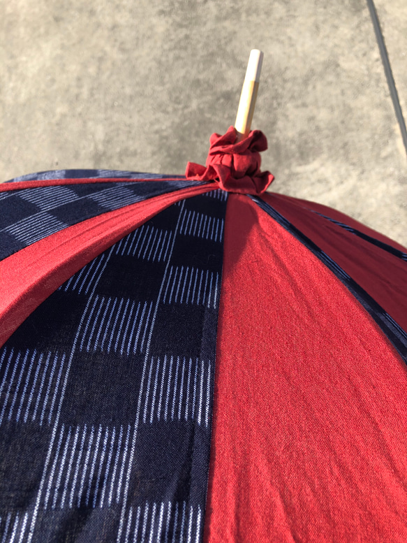 日傘 久留米絣 初夏の持ち物 4枚目の画像
