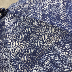 縦 日傘藍更紗ローケツ手染め 初夏の持ち物 3枚目の画像