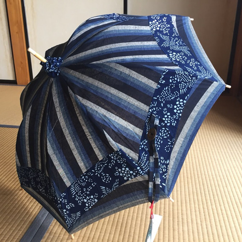 遠州綿紬と藍型染の日傘 ☆ 傘・日傘 secca 通販｜Creema(クリーマ 