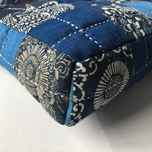 古布藍メッセンジャーバッグ　ボディーバック　刺し子　ハンドメイド 0_3e624512e0caf8ee7b335eb85464