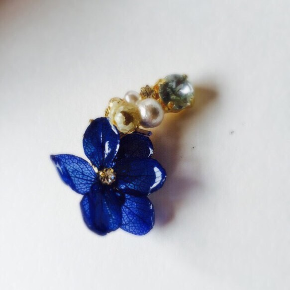 [一再]銷售藍色繡球花星和施華洛世奇Iyakafu和耳環或耳釘設定的2！ ︎ 第2張的照片