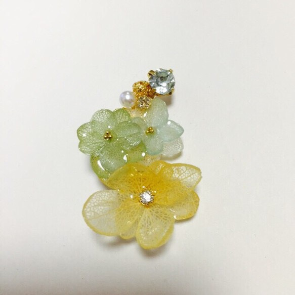 【再…販】春の芽吹きイヤーカフandイヤリングorピアス2点セット 3枚目の画像