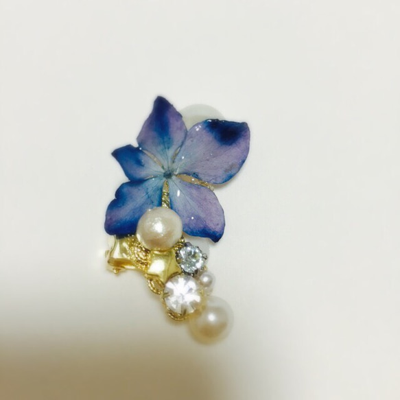 押し花 イヤーカフ&イヤリングorピアス2点セット‼️ 3枚目の画像