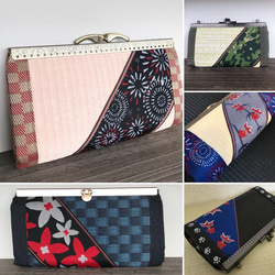 和風 畳がま口長財布 いろは×唐草 長財布 tanakatatami 通販 6538293