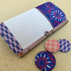 和風 畳がま口長財布 いろは×唐草 長財布 tanakatatami 通販 6538293