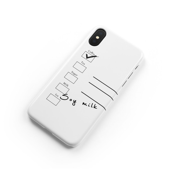 プラコップ＊White　スマホケース iPhoneケース iPhone11 Xperia Galaxy 多機種対応 1枚目の画像