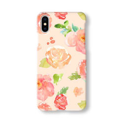 Orange Peony (002) スマホケース iPhoneケース iPhone11 iPhoneXR 多機種対応 1枚目の画像