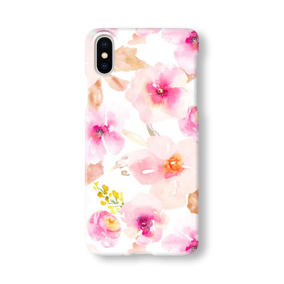 Pink Flowers♡ (003) スマホケース iPhone12 iPhoneXR 8 8Plus 多機種対応 1枚目の画像