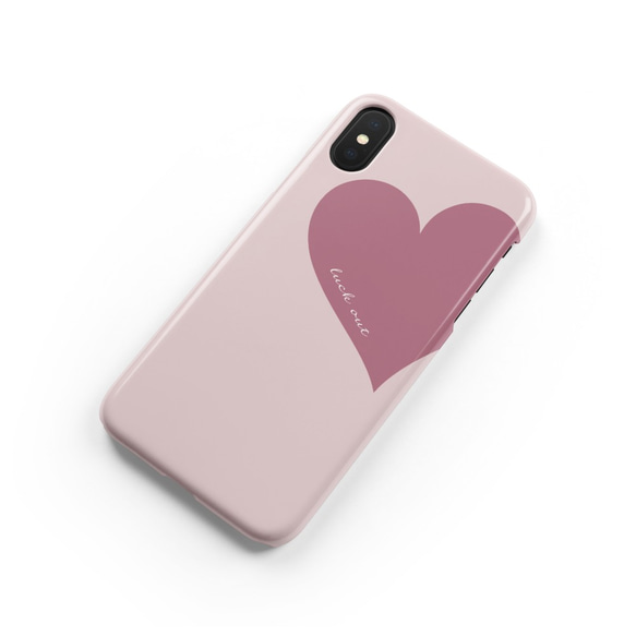 Big Heart♡桜色　名入れ/スマホケース/iPhoneケース/iPhoneXR/iPhone11Pro 2枚目の画像