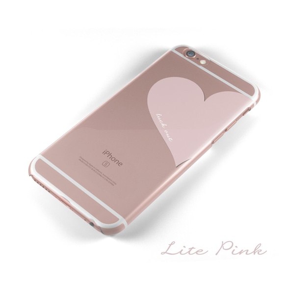 Big Heart♡桜色　iPhoneケース iPhone11 11Pro XS iPhoneXR クリアケース 2枚目の画像