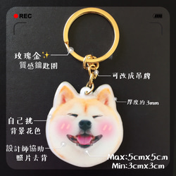 訂製寵物壓克力鑰匙圈▶客製化 自訂圖片文字 可改吊牌 禮盒包裝 第1張的照片