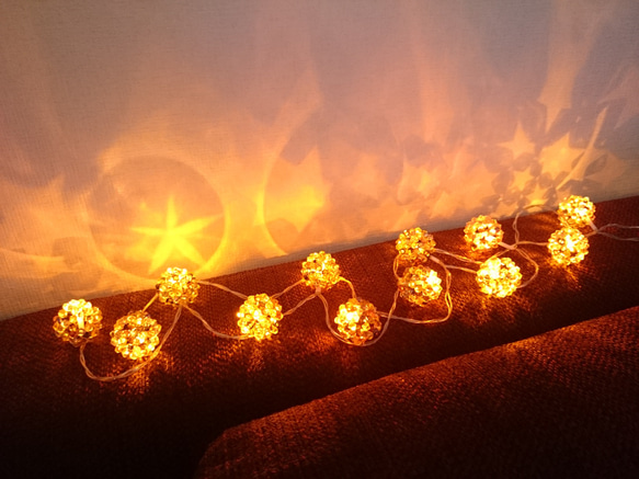 *オーダー*♬ガーランドライト モビール ランプ 照明 イルミネーション クリスマス オリジナル オーダーメイド ライト 5枚目の画像