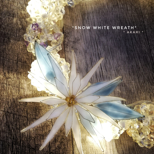 snow white wreath* スノーホワイト♡リース クリスマス ランプ