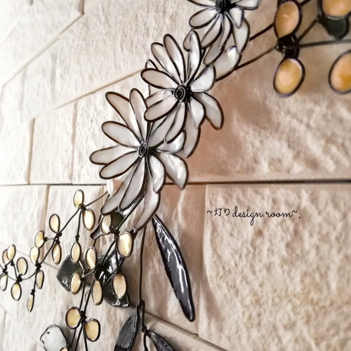 ちゃんねページ　もりもりミモザリース　ワイヤークラフト　ディップアート ちゃんねページ もりもりミモザリース ワイヤークラフト ディップ