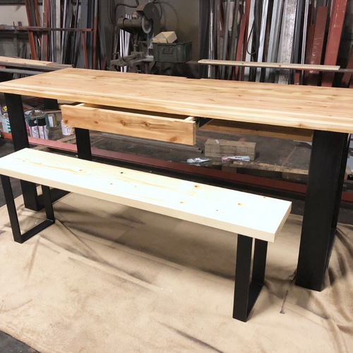 ウォールナット 無垢材 パソコンデスク 120cm ×60cm – Wooden