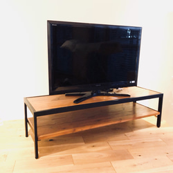 無垢木 マルチチェスト テレビボード パソコン 無塗装 天然木シェルフ ディスプレイ棚 ラック棚 1枚板仕様 7枚目の画像