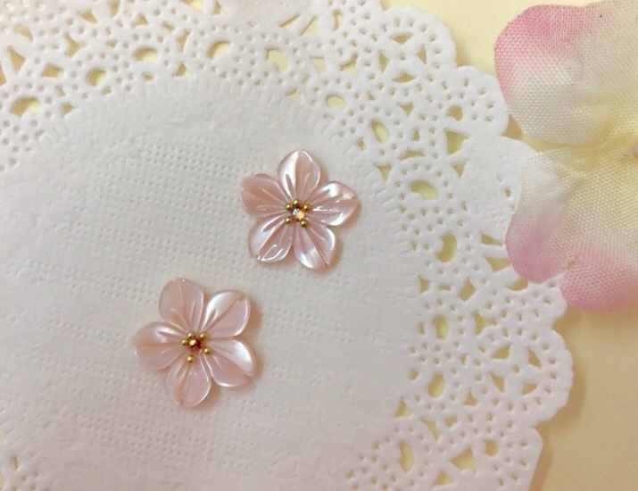 はんなりサクラピアス♪Pink