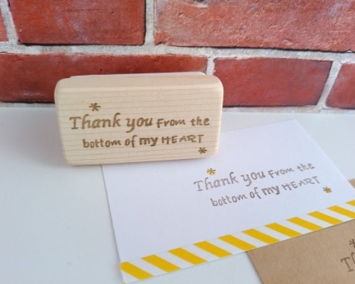 消しゴムはんこ　ありがとうの気持ちを込めて 消しゴムはんこありがとうの気持ちを込めて