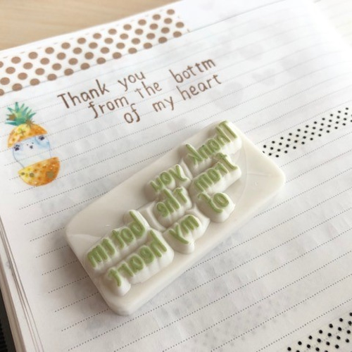 消しゴムはんこ　ありがとうの気持ちを込めて 消しゴムはんこありがとうの気持ちを込めて