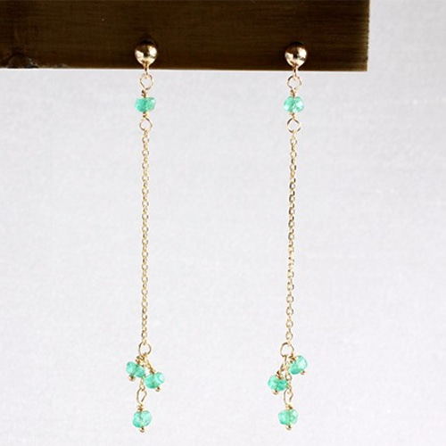 k10エメラルドピアス 道標｜K10 エメラルドピアス – NUDGE jewelry