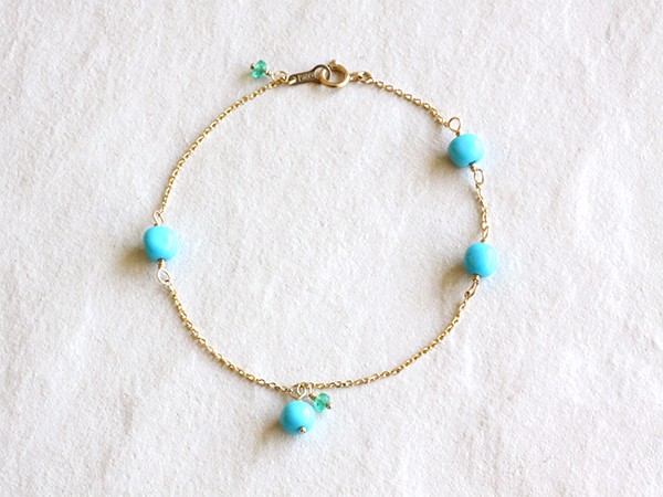 K10 アリゾナ産ターコイズ ブレスレット