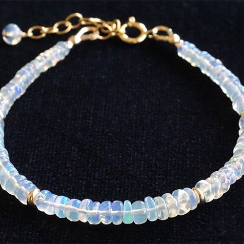 No.2297☆14KGF天然石エチオピアンオパールのブレスレット