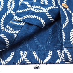 藍染 ハンドメイド 抜染 半袖 Aloha シャツ 7枚目の画像
