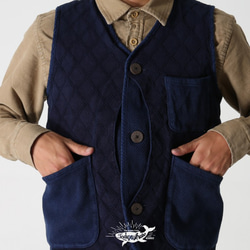 刺し子 草木染め ベスト Safari Waistcoat 7枚目の画像