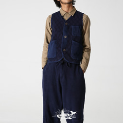 刺し子 草木染め ベスト Safari Waistcoat 10枚目の画像