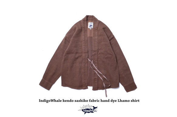 メンズ 草木染め   シャツ Flanel Lhamo shirt 1枚目の画像