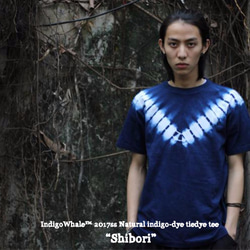 藍染め 絞り染め５種 Tシャツ shibori tee 3枚目の画像