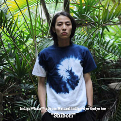 藍染め 絞り染め５種 Tシャツ shibori tee 5枚目の画像