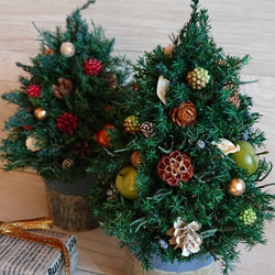 【再販売】花器変更になります～ナチュラルグリーンのクリスマスツリー 4枚目の画像