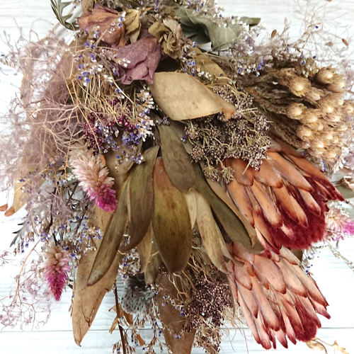 ご予約 ドライフラワースワッグ 大人カラー