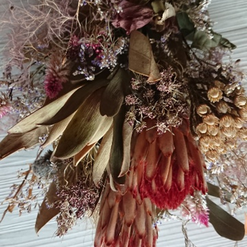 ご予約 ドライフラワースワッグ   大人カラー ご予約 ドライフラワースワッグ 大人カラー