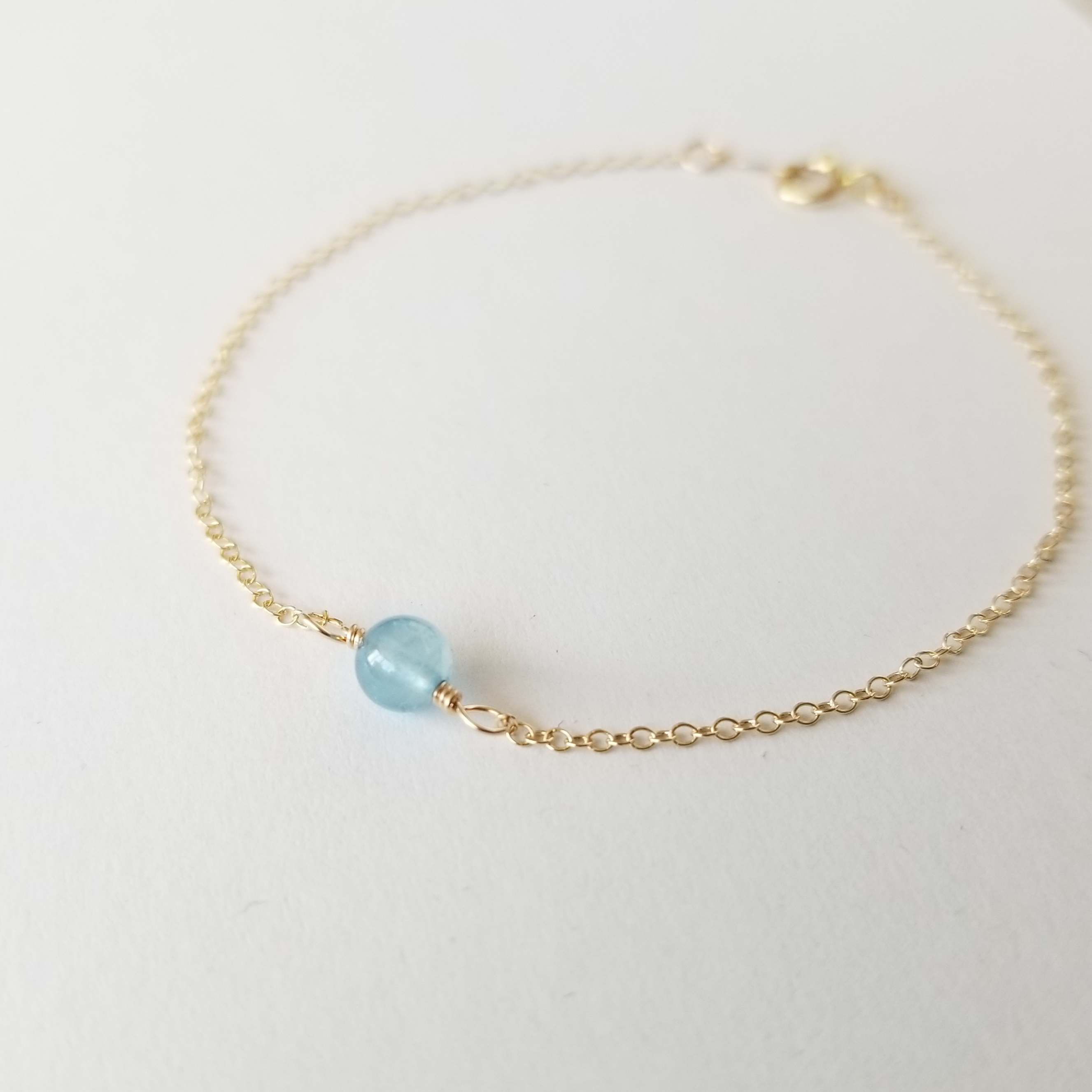 【8月セール】天然石 アクアマリン ネックレス ブレスレット 高品質 アクアマリン ブレスレット 8.5mm 16.5~17.5cm S~L サイズ 3月