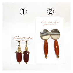 agate earring 2枚目の画像