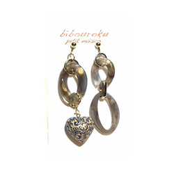 antique heart earring 2枚目の画像