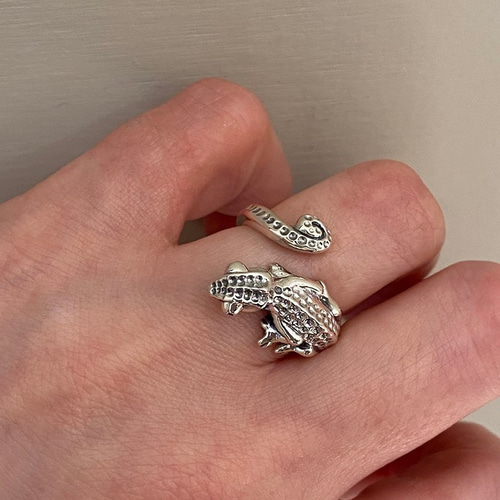 カメレオンリング かめれおん シルバーアクセサリー 動物