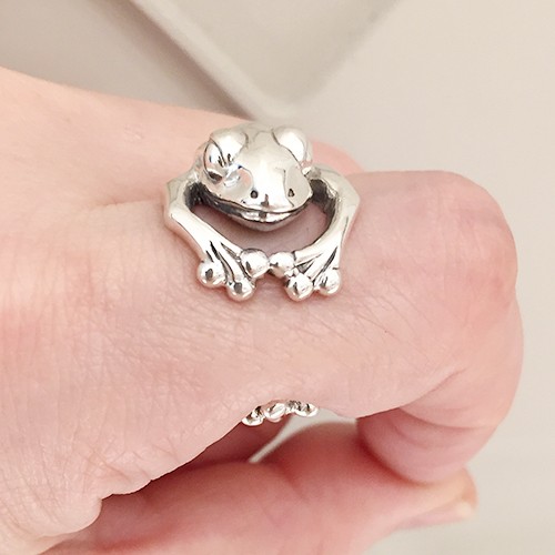 蛙(カエル)リング シルバーアクセサリー かえる カエル 動物