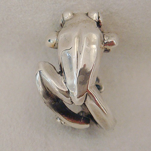 蛙(カエル)リング 大 シルバーアクセサリー かえる カエル 動物 蛙(カエル)リング 大 シルバーアクセサリー かえる カエル 動物