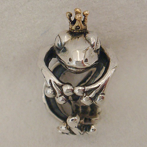 蛙の王様リング シルバーアクセサリー×K18(ピンクゴールド) かえる