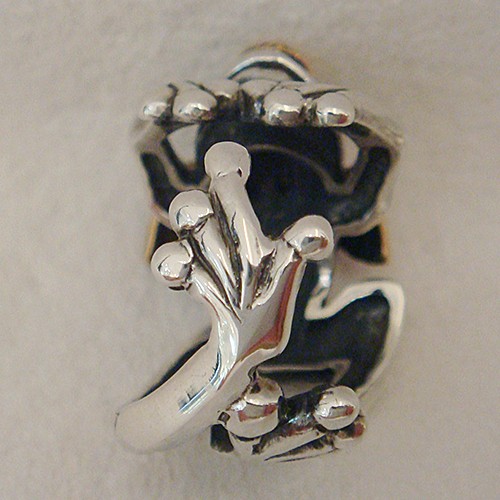 蛙の天使リング シルバーアクセサリー×K18(ピンクゴールド)-送料無料