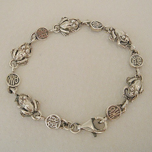 蛙（カエル）ブレスレット其の参 シルバーアクセサリー-送料無料  