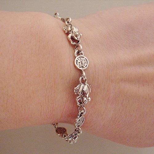 蛙（カエル）ブレスレット其の参 シルバーアクセサリー-送料無料  