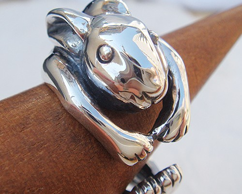 うさぎ(ウサギ)リング【卯】 シルバーアクセサリー 動物 うさぎ(ウサギ)リング【卯】 シルバーアクセサリー 動物
