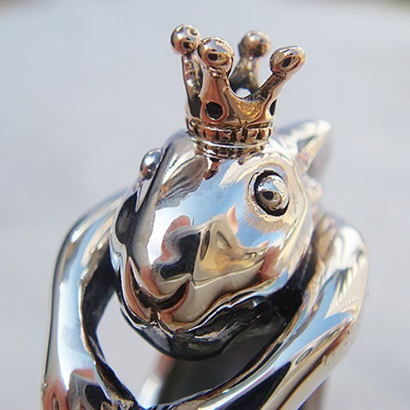 うさぎの王様リング【卯】 シルバーアクセサリー×K18（ピンクゴールド