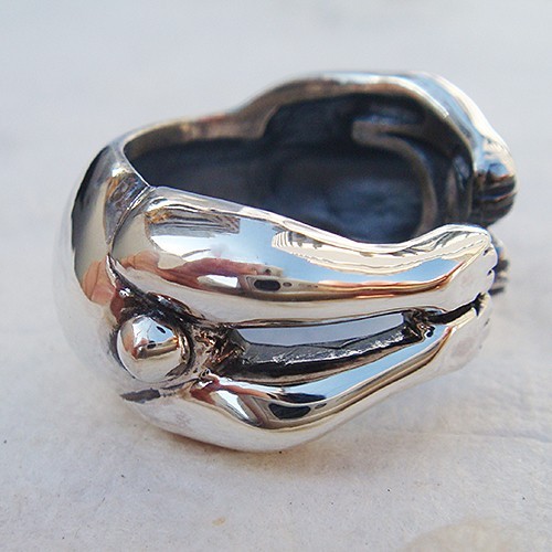 うさぎの王様リング【卯】 シルバーアクセサリー×K18（ピンクゴールド