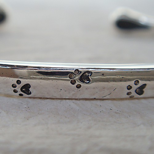 肉球バングル 犬・猫 シルバーアクセサリー-送料無料 いぬ ねこ