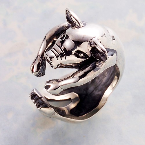 子豚（ブタ）リング シルバーアクセサリー ブタ ぶた 動物